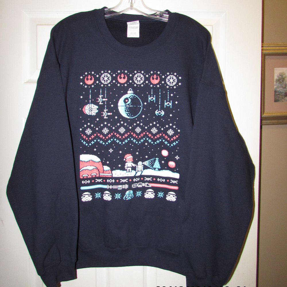Christmas STAR WARS XL Sweatshirt Funny Death Star